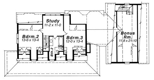 Second Floor image of Countryfield House Plan